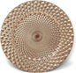 allgala 13-Inch 48-Pack Case Lot Heavy Quality Round Charger Plates-Peacock Rose Gold-HD80363