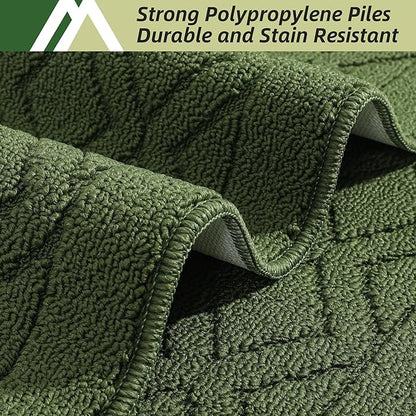 COSY HOMEER-Kitchen-Rugs-and-Mats 20"x30" Non Slip Kitchen Mats for Floor Absorbent Kitchen Rug Washable Kitchen Standing Floor Mat for Sink Mat,Throw Rug,Entry,Laundry,Green