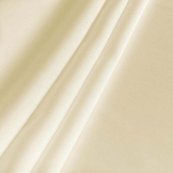sancua Square Tablecloth - 54 x 54 Inch - Stain and Wrinkle Resistant Washable Polyester Table Cloth, Decorative Fabric Table Cover for Dining Tables, Buffet Parties and Camping, Beige