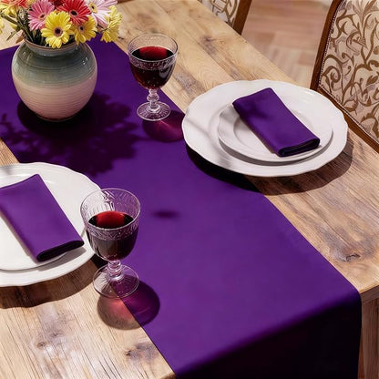 MEANMOY Purple Table Runner 36 Inches Long Waterproof Table Runners | Washable - Image 6