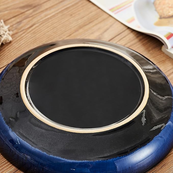 Transmutation Glaze Serving Pasta Bowl, 10 inch Ceramic Wide Salad Bowls - Image 4