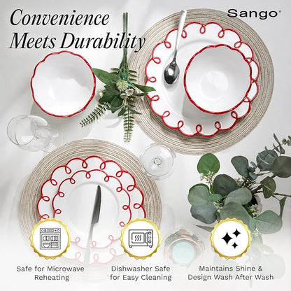 Sango 12-Piece Stoneware Dinnerware Set - Image 6