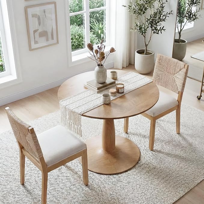 Boho Table Runner with Tassels White - Image 5