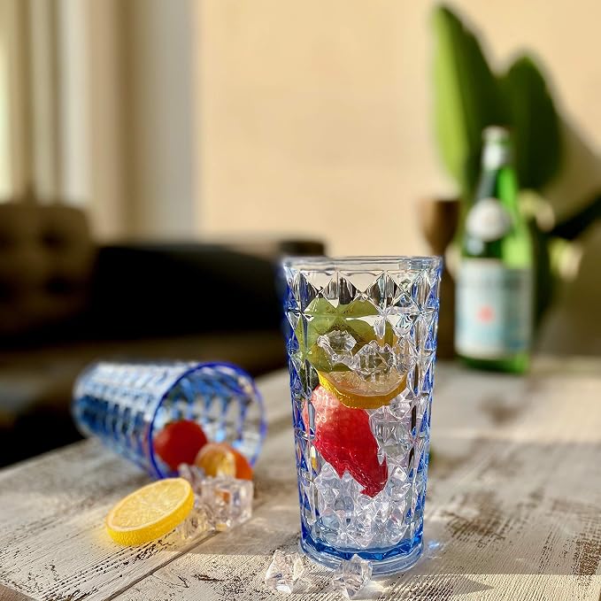 KLIFA- CUPID- 21 ounce, Acrylic Drinking Glasses Highball, Stackable Plastic - Image 3