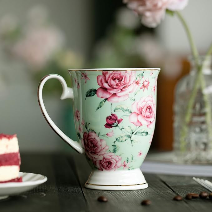 BTaT- Large Coffee Mugs, 12 oz, Floral Mugs - Image 7