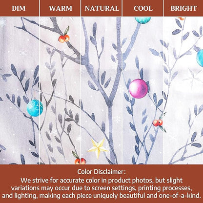 Maison d' Hermine Table Cloth Square Table 100% Cotton 54 x 54 Inches Fall Tablecloth Reusable Everyday Use for Thanksgiving Christmas Decorations Dining Farmhouse Party (Fairy Christmas)