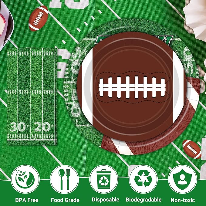 Football Party Supplies Set - Image 3
