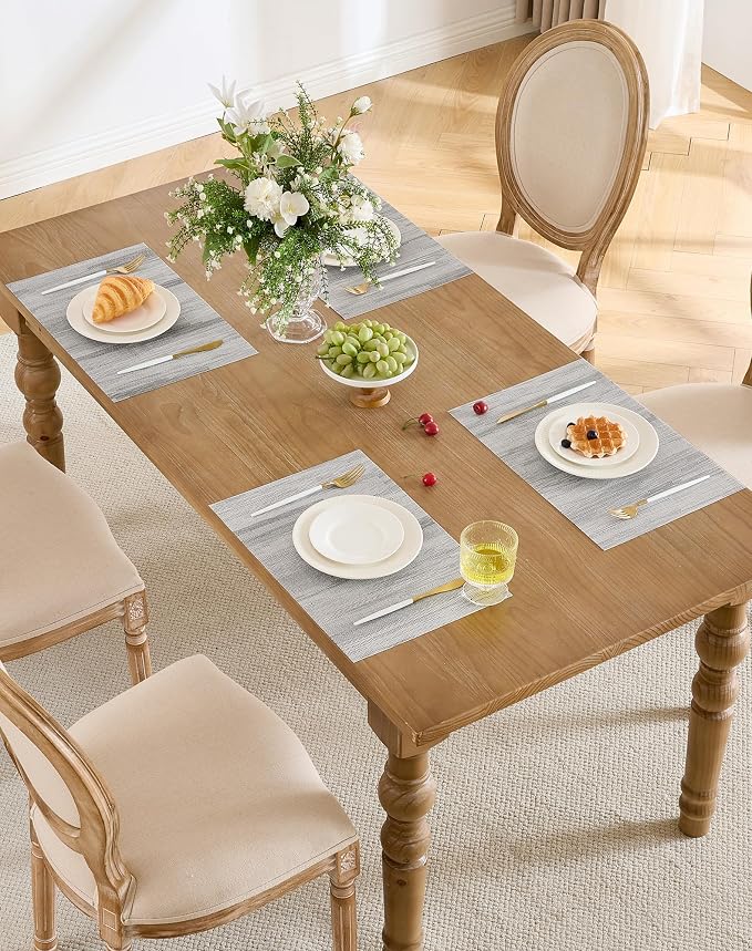 Leetaltree Lightsteel Black Placemats Set of 6 - Image 6