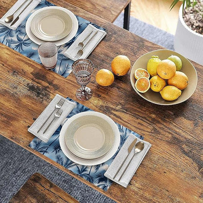 Placemats Set of 6 Tropical Palm Tree Place Mats Washable Kitchen Dining Linen Table Mats Stain Heat, for Home Party Indoor 12x18 in