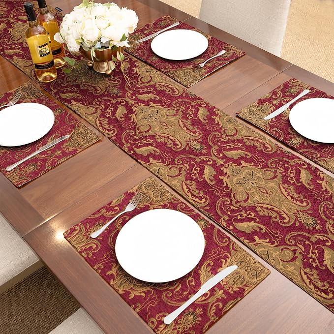 Loom and Mill Luxury Vintage Chenille Table Runner 72 Inches Long, 13x72 inch - Image 3