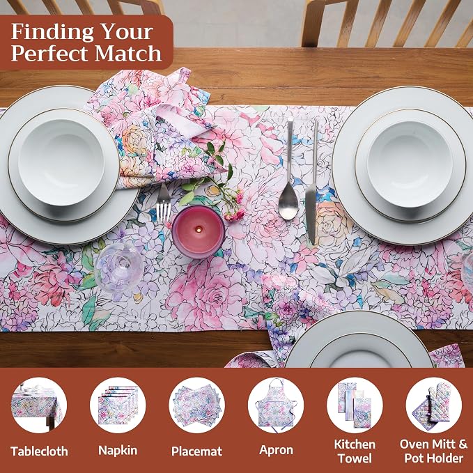 Maison d' Hermine Table Runner 100% Cotton 14.50" x 72" | Table Runners 72 - Image 4