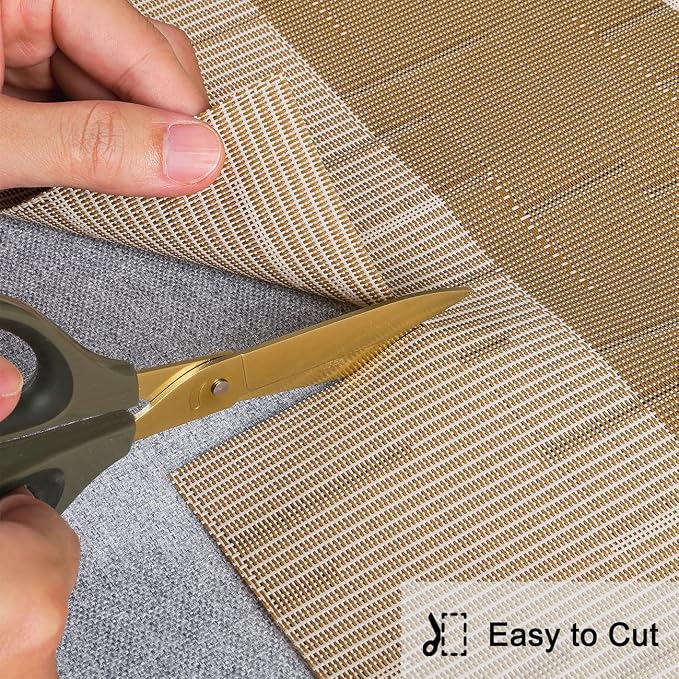 Table Runner 53 Inches Long, Vinyl Woven Farmhouse Table Runners | Washable - Image 5
