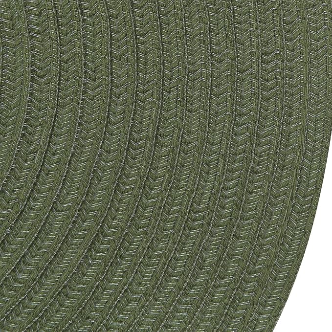 SHACOS Round Placemats Set of 4 Washable 15 inch Round Table Mats Cotton - Image 9