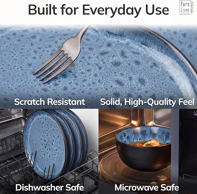24 Piece Stoneware Dinnerware Set - Image 4