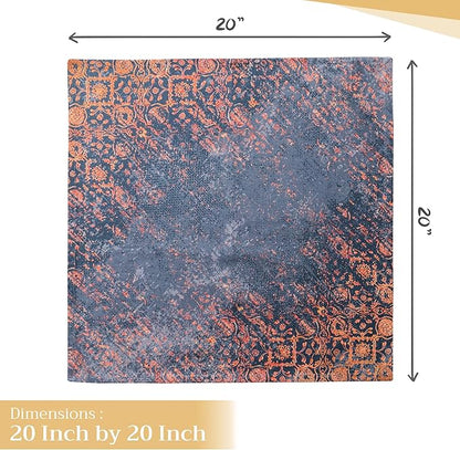 Maison d' Hermine Cloth Napkins Set of 4 100% Cotton for Thanksgiving Christmas Decorations Everyday Reusable Square Fall Napkins Cloth Washable Dinner Party (Imperfection, 20"x20")