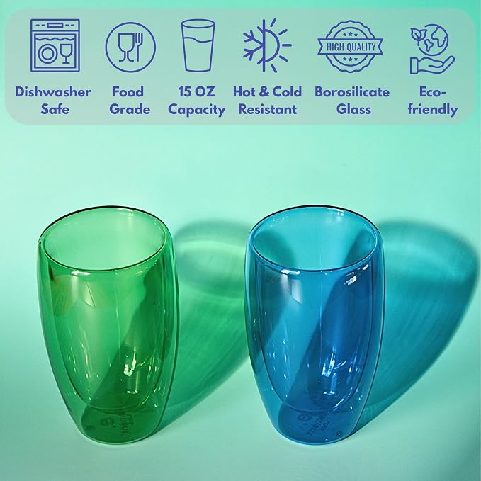 Double Walled Coffee Glass Set of 2 - Image 2