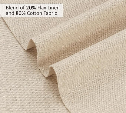 Ruvanti Linen Napkins Set of 6, 18x18 Cloth Napkins, Cotton Linen Blend Napkins Cloth Washable, Soft, Reusable Dinner Napkins for Wedding, Parties, Christmas, Thanksgiving, Everyday Use - Natural