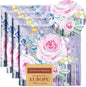 Maison d' Hermine Cloth Napkins Set of 4 100% Cotton Everyday Reusable Square Napkins Cloth Washable Dinner Restaurant Valentines Day Decorations Spring/Summer (Sweet Rose Lavender - Lush, 20" x 20")