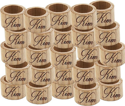 The Wedding Party Store Personalized Wood Napkin Rings by MyPersonalMemories