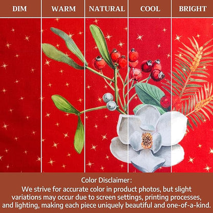 Maison d' Hermine Cloth Napkins Set of 4 100% Cotton for Thanksgiving Christmas Decorations Everyday Reusable Square Fall Napkins Cloth Washable Dinner Party (Noel, 20"x20")
