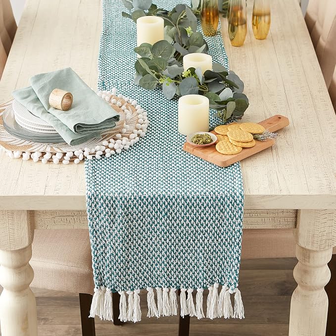 DII Woven Basics Collection 100% Cotton Knit Table Runner - Image 2