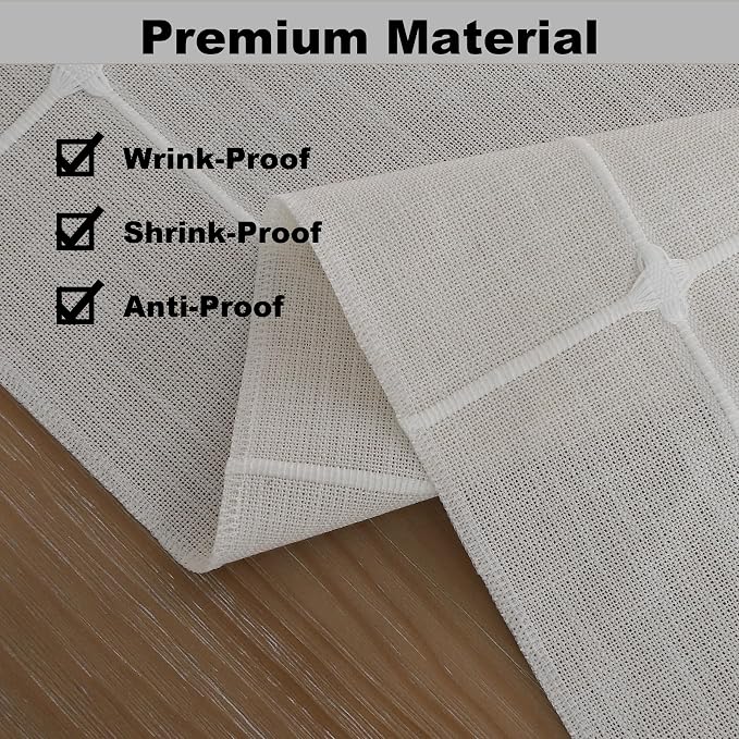 Gernaice Boho Table Runner, Modern Plaid Cotton Linen Farmhouse Table Runners - Image 4