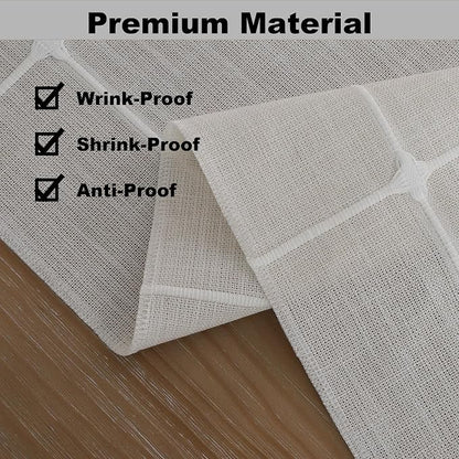 Gernaice 2PCS Boho Table Runner, Modern Plaid Cotton Linen Farmhouse Table - Image 4