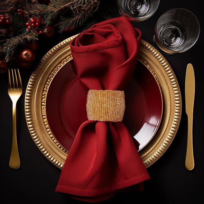 COTTON CRAFT Glitz Handmade Beaded Napkin Rings - Image 2