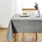 JIUZHEN Square Table Cloth Faux Linen Farmhouse Tablecloth Wrinkle & Stain Resistant Table Cover for Kitchen Dining, Holiday Party Dinner, Grey, 70 x 70 Inch
