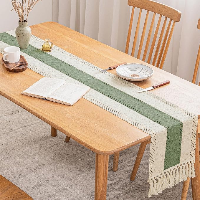 Cotton Farmhouse Table Runner - Image 2