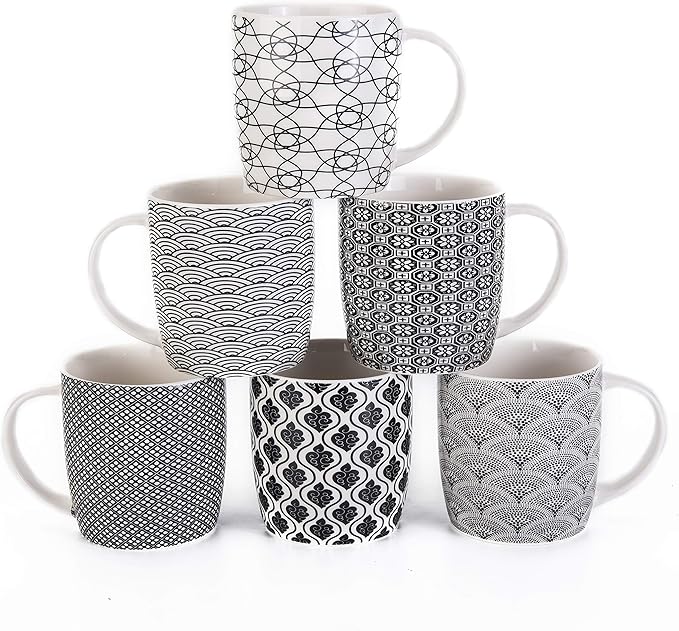 Set of 6 11.5 oz Coffee Mugs by MACHUMA