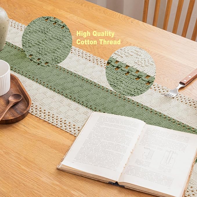 Cotton Farmhouse Table Runner - Image 3