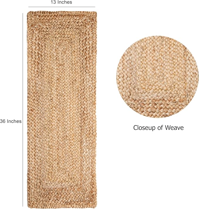 COTTON CRAFT Jute Braided Table Runner - Image 3