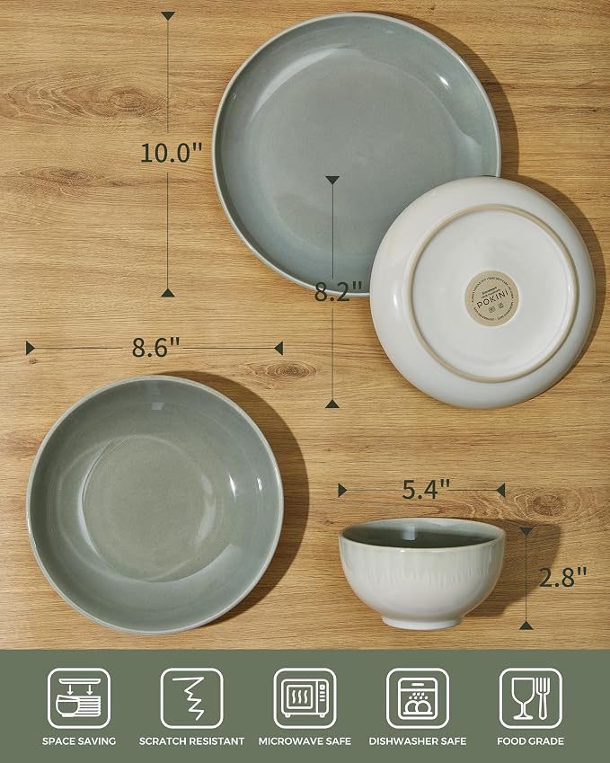 32 Piece Double Bowl Dinnerware Sets - Image 2