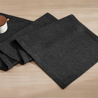 Burlap Style Farmhouse Table Runner, 14x72 Inches Black | Thick Durable Fabric - Image 7