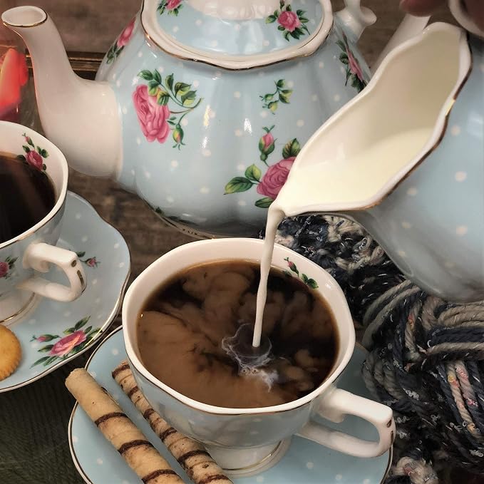 BTaT- Floral Tea Sets for Adults, Service for 4, Pot & Cups - Image 9