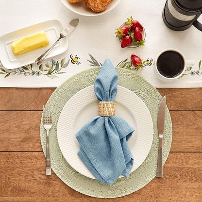DII Variegated Tabletop Collection, Napkin Set, Light Blue, 6 Piece - Image 5