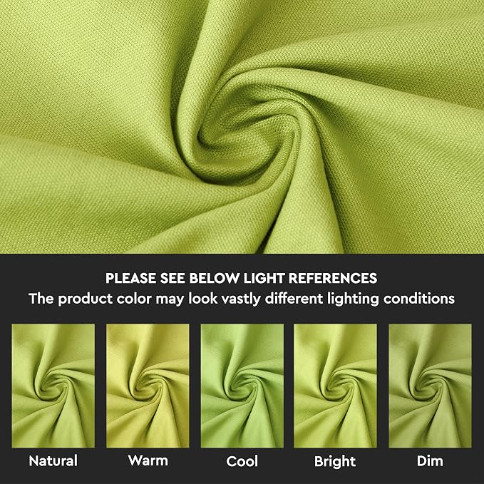 Encasa XO Table Runner, Cotton Canvas Dining Runner 13"x91" | Lime Green - Image 3