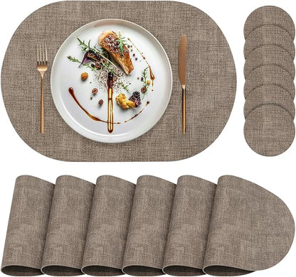 Faux Leather Placemats Set of 6 by yuuzue