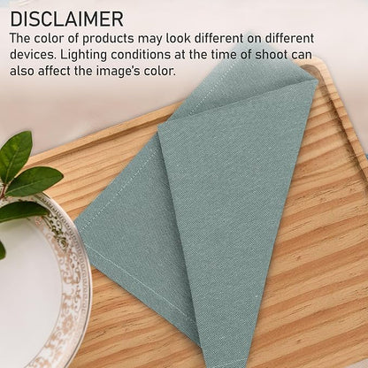 Ruvanti Cloth Napkins Set of 12, 18x18 Reusable Napkins Cloth Washable, Soft & Durable Table Napkin, Poly Cotton Fabric Dinner Napkins for Parties, Christmas, Thanksgiving, Weddings - Deep Teal