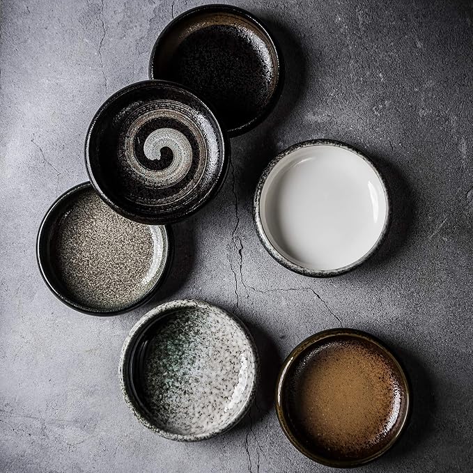 Uaral Appetizer Plate, Salad Plate, Stoneware Serving Dishes, Japanese Side - Image 3