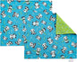 Funkins Reusable Cloth Placemats for Kids & Lunch Boxes | Reusable, Machine Washable, Eco-Friendly | 15"x13", 2-ply, Thick, Absorbent, Durable | Set of 2 Placemats (Pandas)