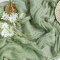 Sage Green Cheesecloth Table Runner by FEXIA
