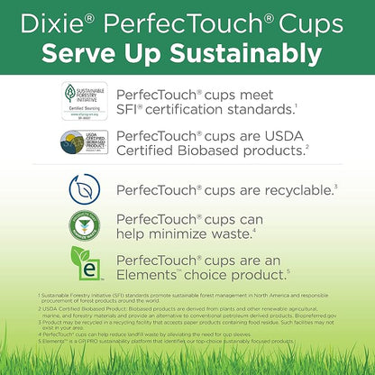 Dixie PerfecTouch 12 oz Paper Coffee Cup and Lids By GP PRO, Coffee Haze Design - Image 12