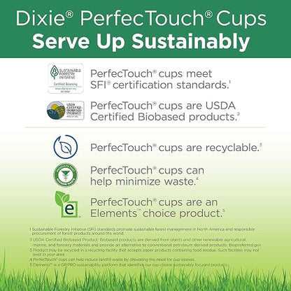 Dixie PerfecTouch 20 oz Paper Coffee Cups By GP PRO, Coffee Haze Design - Image 12
