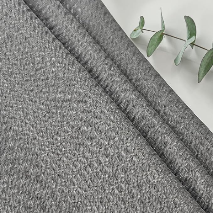 maxmill Tablecloth Weaved Texture Stain Resistant Waterproof, Wrinkle Resistant Washable Table Cloth, Fabric Table Cover for Dining Room, Indoor Outdoor Use, Rectangle 60 x 120 Inch, Charcoal Gray