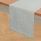 Solino Home Linen Table Runner 60 Inches - 100% Pure Linen Chambray Grey Table Runner 14 x 60 Inch Ideal for Dresser and Coffee Tables - Athena