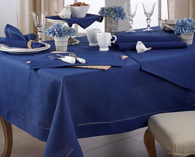 SARO LIFESTYLE Hemstitched Border Tablecloth - Image 4