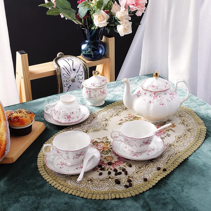 fanquare Vintage Porcelain Tea Set - Image 5