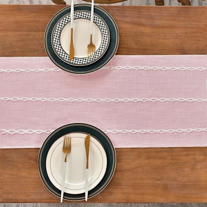 Wracra Rustic Linen Table Runner - Image 3